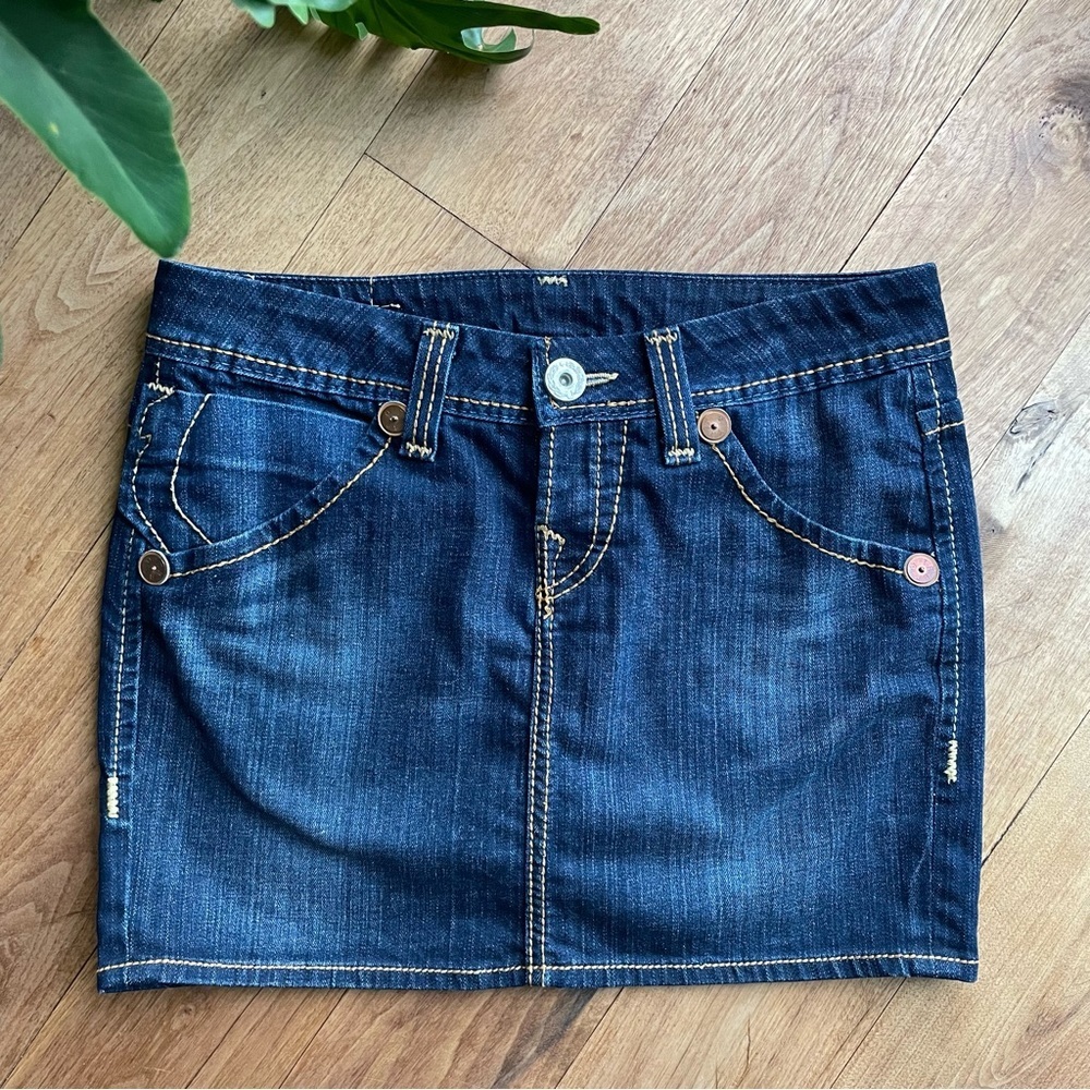 True Religion Dark Blue Mini Skirt